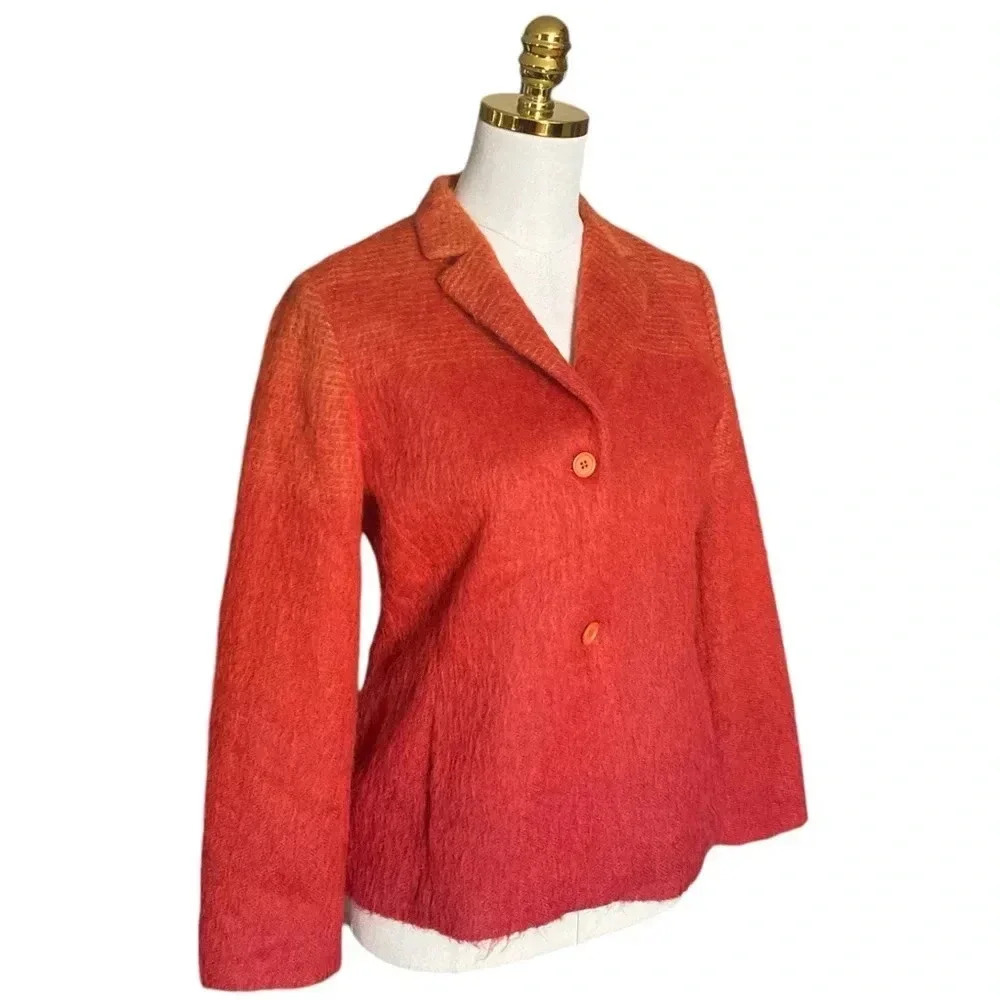 GERARD DAREL | Rustic Orange Wool Blend Blazer Size 38 (US 8) - Picture 4 of 11